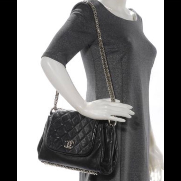 Authentic Chanel Accordion Flap Bag - Picture 8 of 9